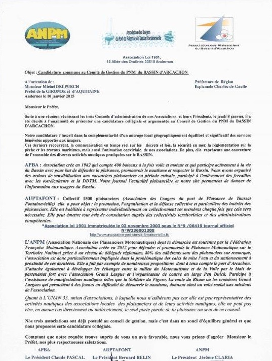 Candidature commune conseil de gestion pnm ba